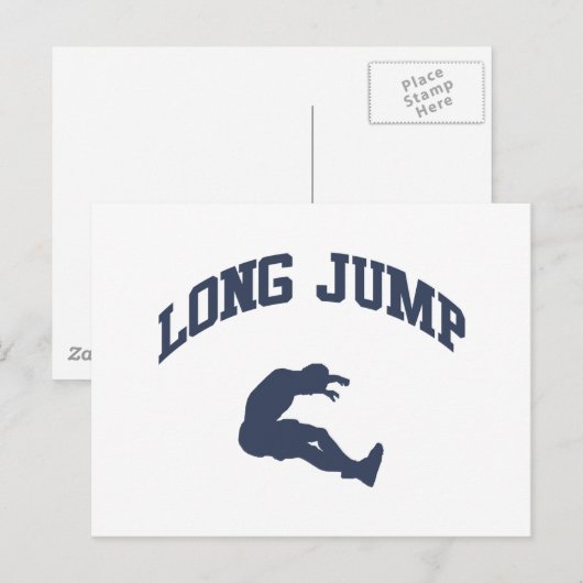 Long Jump Postkarte (Vorne/Hinten)