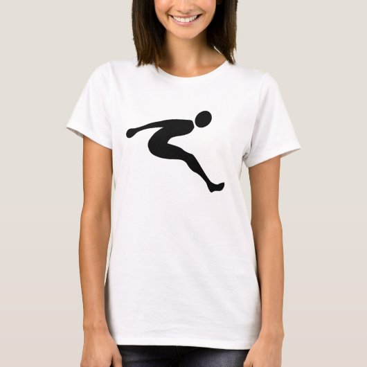 Long Jump - Schwarz T-Shirt (Vorderseite)