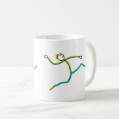 Long Jump Stickman Kaffeetasse (VorderseiteRechts)