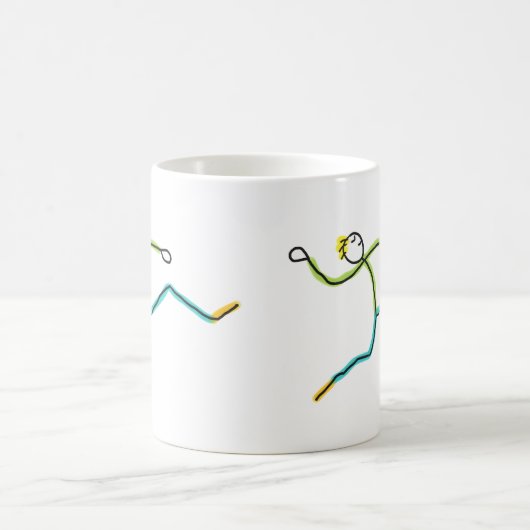 Long Jump Stickman Kaffeetasse (Mittel)