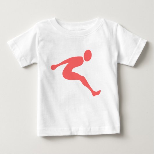 Long Jump - Tropenrosa Baby T-shirt (Vorderseite)