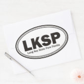 Long Key Ovaler Aufkleber (Umschlag)