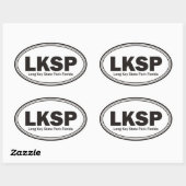 Long Key Ovaler Aufkleber (Blatt)