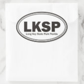 Long Key Ovaler Aufkleber (Tasche)