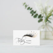 Long Lash Extension Makeup Artist Beauty Salon Visitenkarte (Stehend Vorderseite)