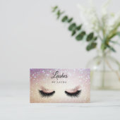 Long Lash Extension Makeup Artist Business Card Visitenkarte (Stehend Vorderseite)