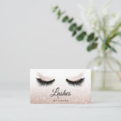 Long Lash Extension Makeup Artist Business Card Visitenkarte (Stehend Vorderseite)