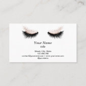 Long Lash Extension Makeup Artist Business Card Visitenkarte (Rückseite)