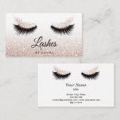 Long Lash Extension Makeup Artist Business Card Visitenkarte (Vorne/Hinten)