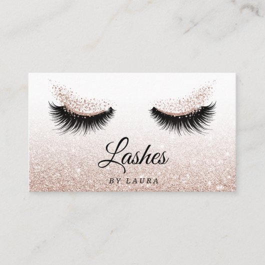 Long Lash Extension Makeup Artist Business Card Visitenkarte (Vorderseite)