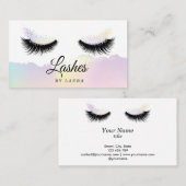 Long Lash Extension Makeup Artist Holographic Visitenkarte (Vorne/Hinten)