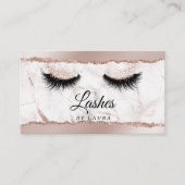 Long Lash Extension Makeup Artist Torn Papier Visitenkarte (Vorderseite)