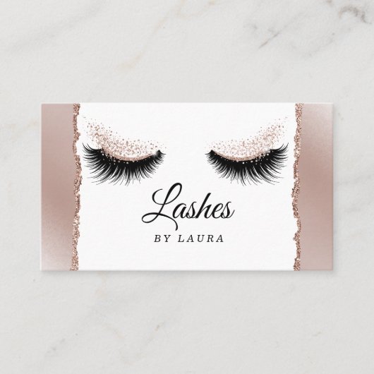 Long Lash Extension Makeup Artist Torn Papier Visitenkarte (Vorderseite)