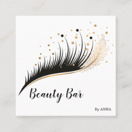 Long Lash Extension Makeup Feather Beauty Salon Quadratische Visitenkarte
