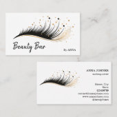 Long Lash Extension Makeup Feather Beauty Salon Visitenkarte (Vorne/Hinten)