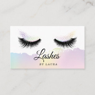 Long Lash Extension Makeup Künstler Holografie Visitenkarte
