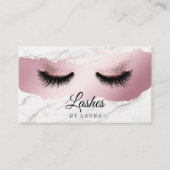 Long Lash Extension Makeup Rose Gold Visitenkarte (Vorderseite)