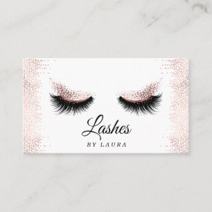 Long Lash Extension Makeup Rose Gold Visitenkarte