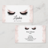 Long Lash Extension Makeup Rose Gold Visitenkarte (Vorne/Hinten)