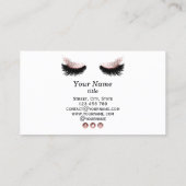 Long Lash Extension Makeup Rose Gold Visitenkarte (Rückseite)
