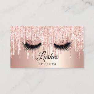 Long Lash Extension Makeup Rose Gold Visitenkarte