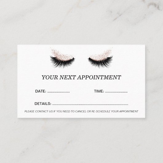 Long Lash Extension Makeust Artist Business Card V Visitenkarte (Rückseite)