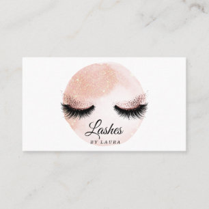 Long Lash Extension Makeust Künstler Blush Pink Visitenkarte