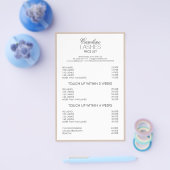 Long Lash Extensions Cream Borded Price List Flyer (Einzeln)