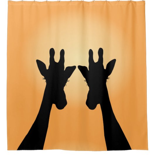 Long Lash Giraffen Duschvorhang (Vorderseite)