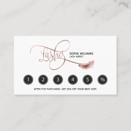 Long Lashes und Brows Makeup Rose Gold Treuekarte