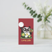 Long Life Gott Panda Lucky Charm Visitenkarte (Stehend Vorderseite)