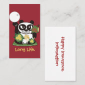 Long Life Gott Panda Lucky Charm Visitenkarte (Vorne/Hinten)