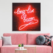Long Live Bacon Neon Sign, Bacon Liebhaber Leinwanddruck (Insitu (Wohnzimmer))