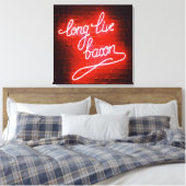 Long Live Bacon Neon Sign, Bacon Liebhaber Leinwanddruck (Insitu (Schlafzimmer))