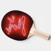 Long Live Bacon Neon Sign, Bacon Liebhaber Tischtennis Schläger (Seitenansicht)