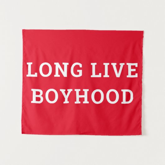 Long Live Boyhood Boy's Room Kinderzimmer Wandteppich (Vorderseite (Horizontal))