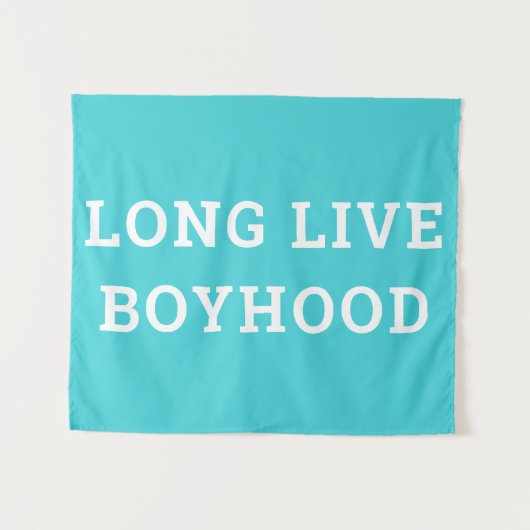 Long Live Boyhood Boy's Room Kinderzimmer Wandteppich (Vorderseite (Horizontal))