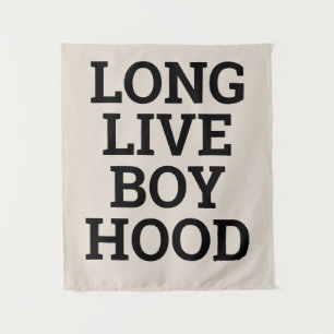 Long Live Boyhood Boy's Room Kinderzimmer Wandteppich
