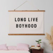 Long Live Boyhood Boy's Room Kinderzimmer Wandteppich Mit Holzrahmen (Schlafzimmer)