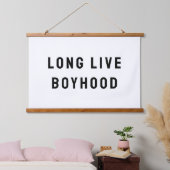 Long Live Boyhood Boy's Room Kinderzimmer Wandteppich Mit Holzrahmen (Schlafzimmer)