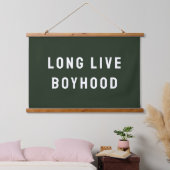 Long Live Boyhood Boy's Room Kinderzimmer Wandteppich Mit Holzrahmen (Schlafzimmer)