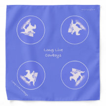 Long Live Cowboys Bandana in PeriWinkle