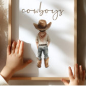 Long Live Cowboys Poster Kids Western Room Decor