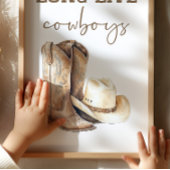 Long Live Cowboys Poster Kids Western Room Decor