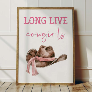 Long Live Cowgirls Poster Kids Western Room Decor