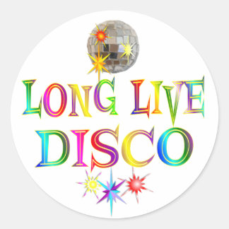 Long Live Disco Runder Aufkleber