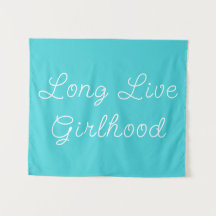 Long Live Girlhood Playroom Blue Kinderzimmer Wall