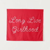 Long Live Girlhood Playroom Red Kinderzimmer Wall Wandteppich (Vorderseite (Horizontal))
