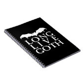 Long Live Goth Vampire Bat Notizblock (Rechte Seite)