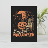 Long Live Halloween Einladung (Stehend Vorderseite)